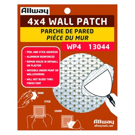 Allway 4 in. L X 4 in. W Fiberglass White Self Adhesive Drywall Mesh Patch WP4
